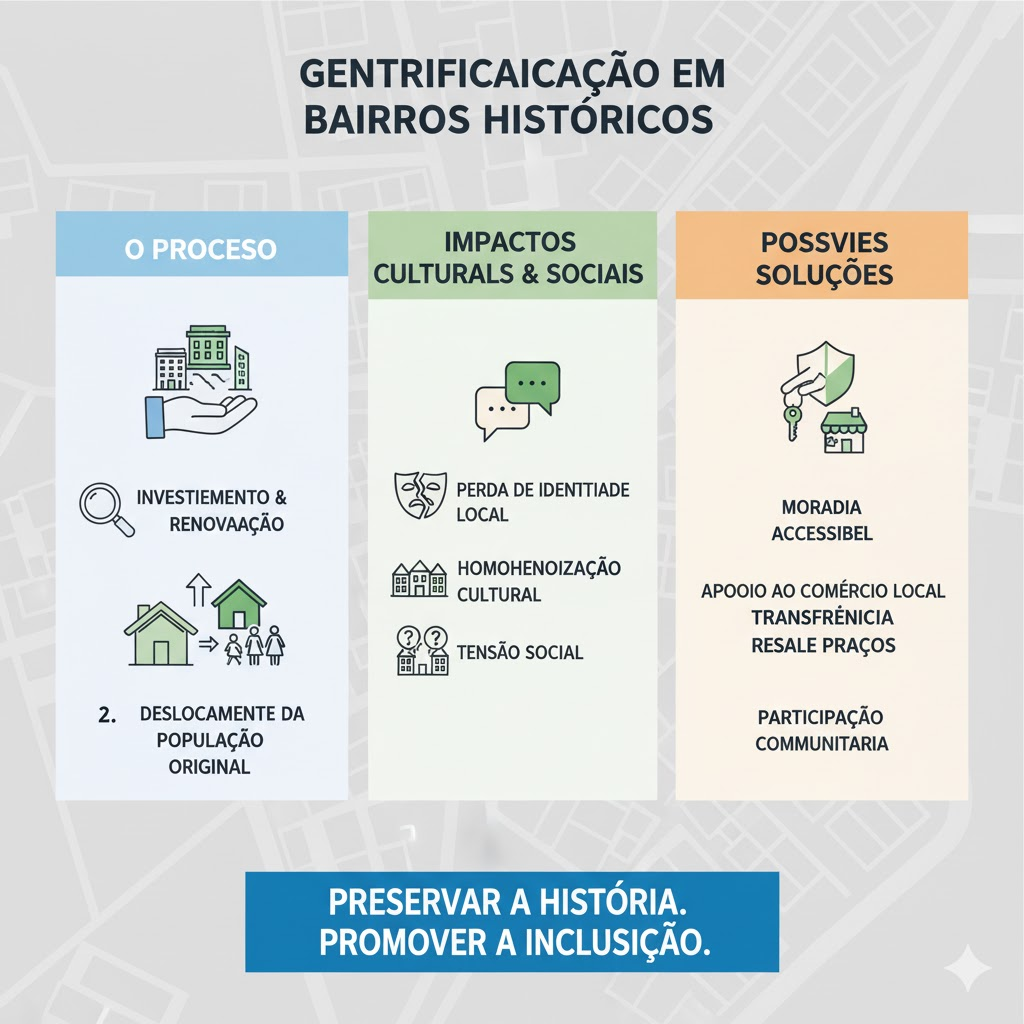 Gentrificação em Bairros Históricos: Perda Cultural e Deslocamento